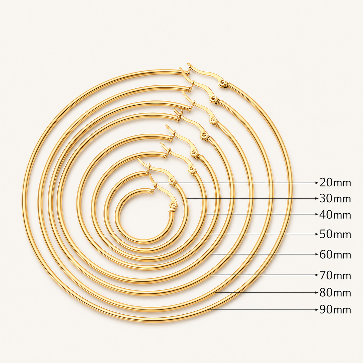 Unstoppable Stainless Steel Hoop Earrings