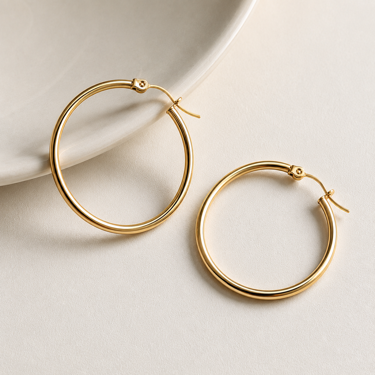 Unstoppable Stainless Steel Hoop Earrings