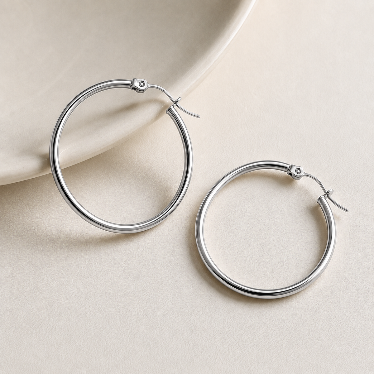 Unstoppable Stainless Steel Hoop Earrings