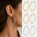 Unstoppable Stainless Steel Hoop Earrings